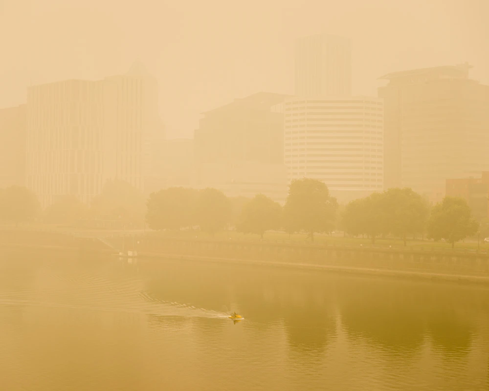 Oregon wildfire smoke photography