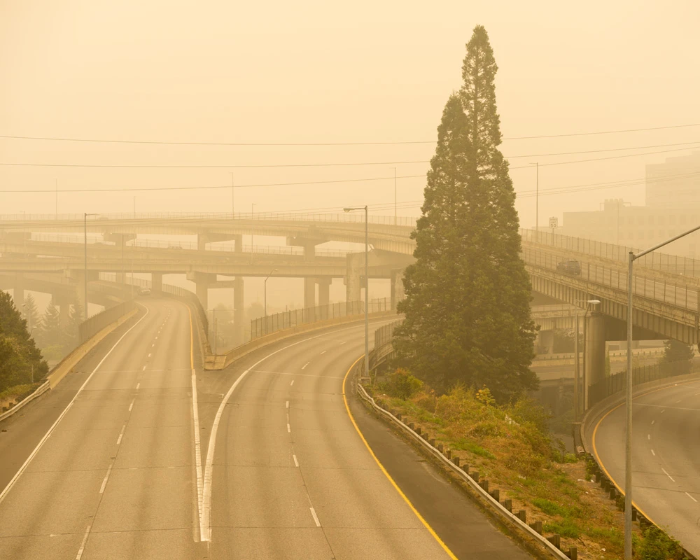 Oregon wildfire smoke photography